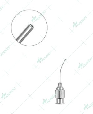 Fukasaku Anesthesia Cannula, gently curved, 24 gauge