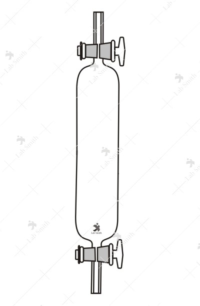 Gas Collecting Tubes, with two, two way stopcocks one on each side.