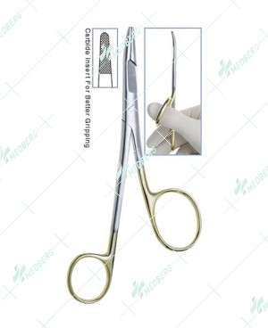 Gillies Offset Needle Holder, with Scissor