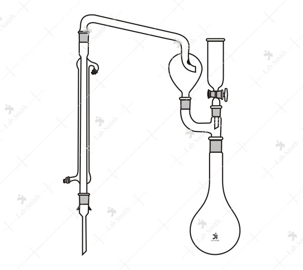 Kjedahl Distillation Assembly, consists of Kjedahl Flask 500 ml.,