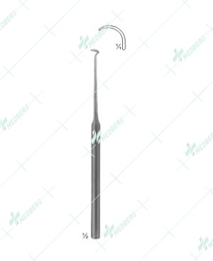 Kronecker Suture Instrument, For left hand blunt, 155 mm