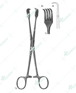 Lahey Uterine Tenaculum Forceps, 155 mm