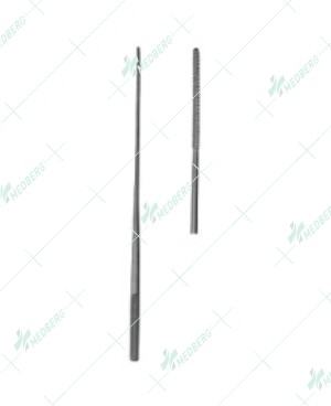 Lathbury-Farrell Suture Instrument, Triangular serrated end, 110 mm