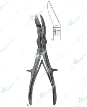 Liston Bone Cutting Forceps, Curved on flat, 240 mm