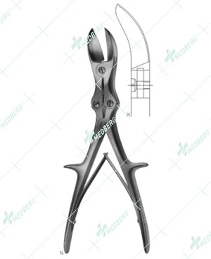 Liston Bone Cutting Forceps, Curved on flat, 280 mm