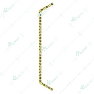 Locking Round Hole Mandible Reconstruction Plate, Double Angled