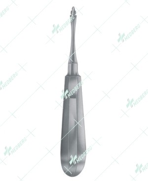 Lower jaw, right side Root Elevator, spiral-shaped