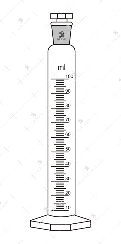 Measuring Cylinders, with interchangeable stopper, Hexagonal Base. Accuracy as per Class ‘B’.
