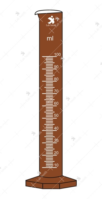 Measuring Cylinders, with spout, Hexagonal Base. Accuracy as per Class ‘B’ (Amber).