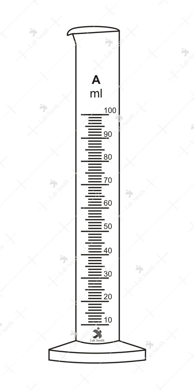 Measuring Cylinders, with spout, Round Base. Accuracy as per Class ‘A’ with works certificate.