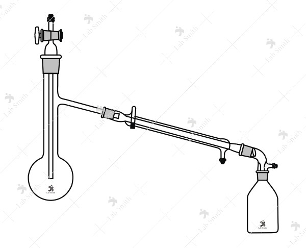 Mercury Distillation Assembly, Hulett, consists of distillation Flask 500 ml.