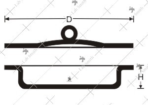 Moisture & Ash Determination Circular Capsule with Ground Lid(B.S 705)
