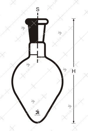 Pear Shaped Flasks with Socket, Transparent