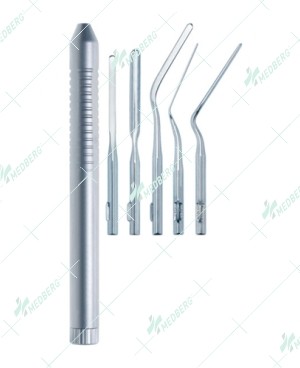 Periotome Handle, with 5 Interchangeable Tips