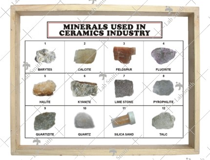 Minerals Used in Ceramics Industry (Set of 10)