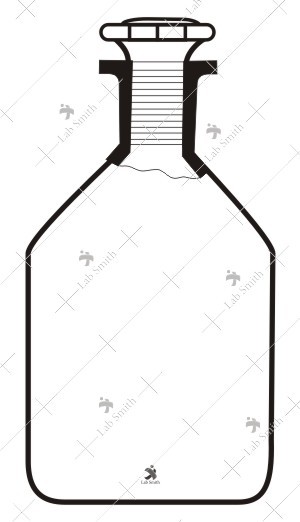 Reagent bottles with stopper transparent