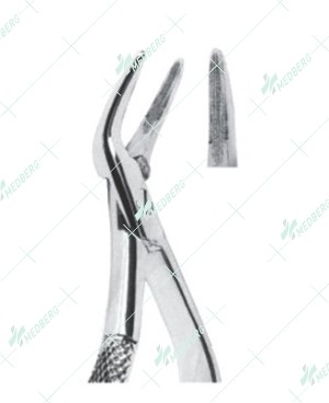 Root Splinter Extracting Forceps, Upper roots with serrated tips