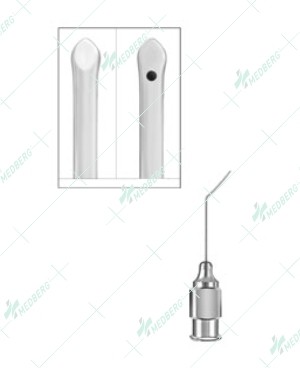Rosenwasser Dalk Cannula, cobra-shaped tip, 27 gauge