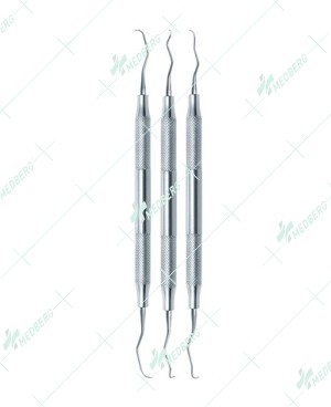 Set of 3 Langer Titanium Curette