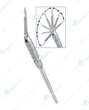 Six way adjustable Angled Scalpel Handle