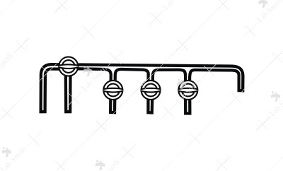 Spare of Orsat Gas Analysis, Manifold for Cat. No. 100-000.