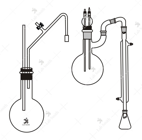 Steam Distillation Apparatus for Flouride Determination, as per I.S. Specification.