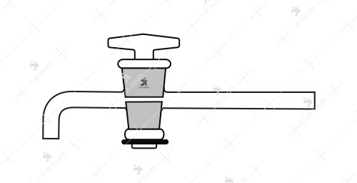 Stopcock for Aspirators 4 mm. Bore, Plain