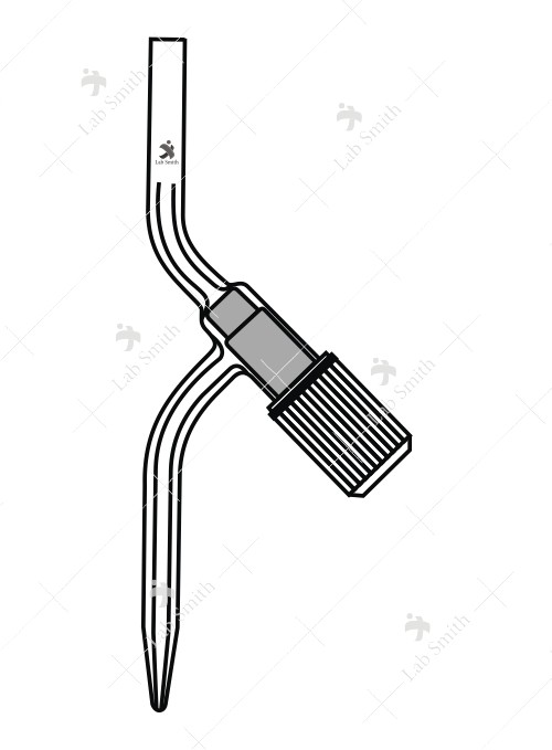 Stopcock for Burette, with PTFE Needle Valve Screw type.