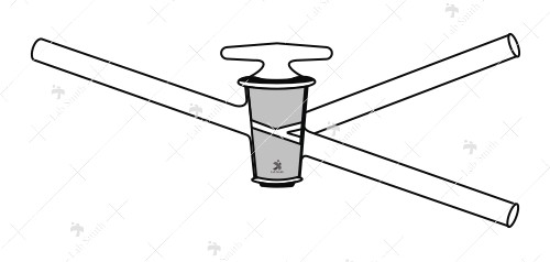 Stopcock, T Bore, Hollow Plug, High Vacuum.
