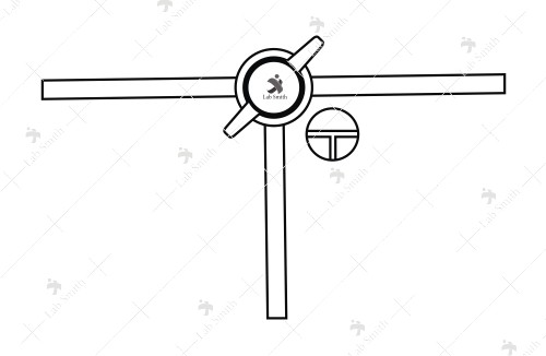 Stopcock, T Bore with PTFE key.