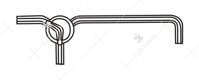 Stopcock, Three way, C bore, T shape.
