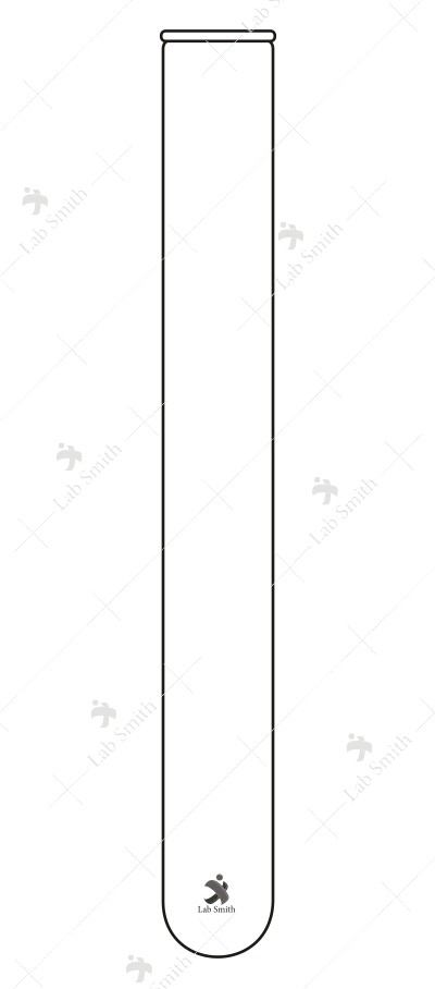 Test Tube, Round Bottom, with Rim, Autoclaveable.
