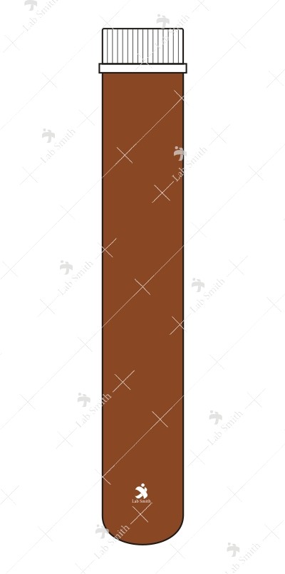 Tubes, Culture, Media, Round Bottom, with Screw Cap and PTFE liner(Amber).