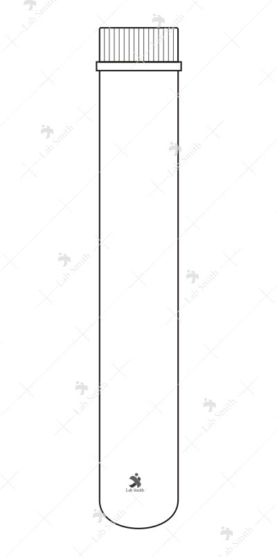 Tubes, Culture, Media, Round Bottom, with Screw Cap & Rubber liner.