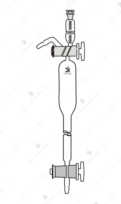 Tutwiler Gas Burette, for determination of hydrogen sulphide, with stopcock at top and bottom.