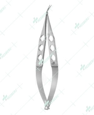 Vannas Scissors, extra thin 7mm long blades, angled forward