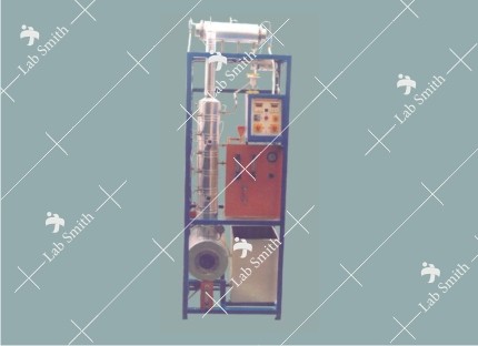 CONTINUOUS BUBBLE CAP DISTILLATION COLUMN