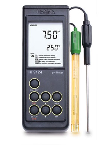 Waterproof Portable pH Meter - HI 9124