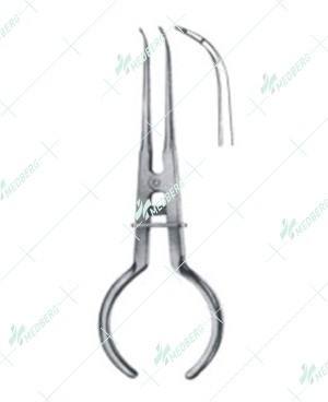 White Rubber Dam Clamp Forceps, 175 mm