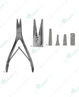 Wire Holding Forceps, Flat-nosed Pliers, 180 mm