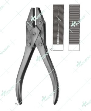 Wire Holding Forceps, Flat-nosed Pliers, Parallel, 185 mm