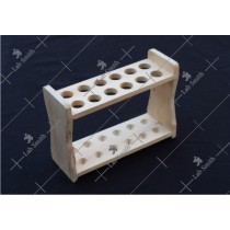 Test Tube Stand, 12 Places, Wooden