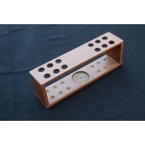 Test Tube Rack, wide form, wooden