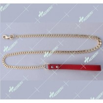 SNAKE CHAIN WITH LEATHER HANDLE