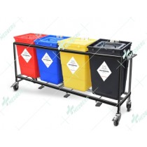 Waste Segregation Trolleys (Mild Steel) 60 Ltr