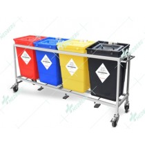 Waste Segregation Trolleys (Stainless Steel) 60 Ltr