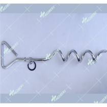 SPRING TIE OUT STAKE PLATED CHROME OR-ZINC