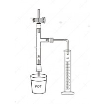 Apparatus for experiments on root pressure, T-tube with stopcock and Graduated Jar, without pot.