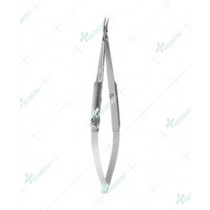 Barraquer Needle Holder, standard jaws, curved