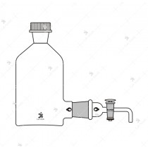 Bottles Aspirator, with Screw Cap, Glass Key stopcock with interchangeable Joint.
